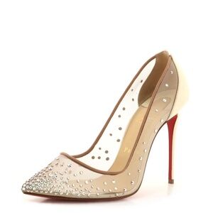 Christian Louboutin  Follies 100MM Mesh Strass Pumps